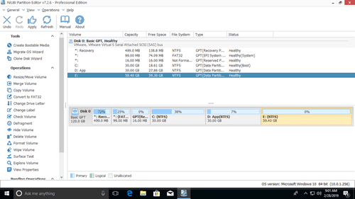 Extend drive E