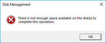 Not enough space
