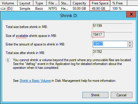 Cant shrink