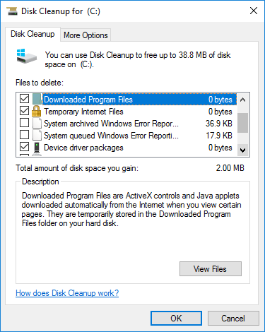 Server 2016 cleanmgr